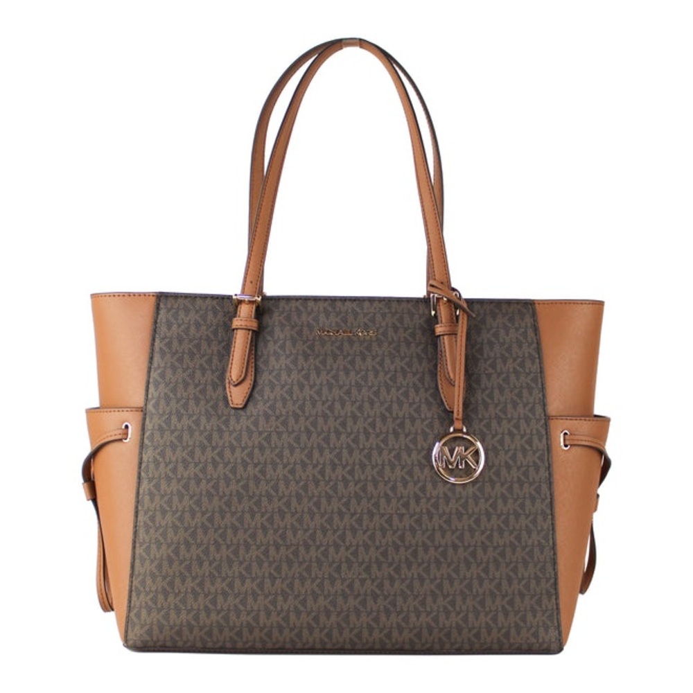 Michael Kors Gilly Large Brown Travel Drawstring Tote
